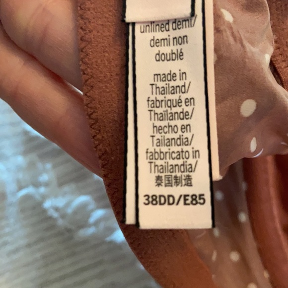 Victoria's Secret Unlined Demi Brown Polka Dot Bra - Picture 4 of 9